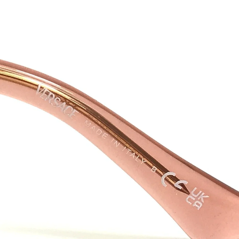 Versace Eyeglasses Frames MOD.3344 5434 Clear Pink Gold Medusa Logos 52-16-140